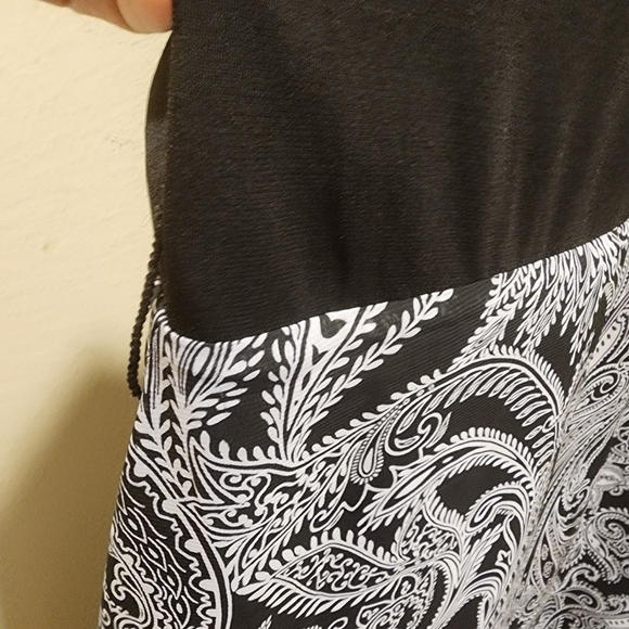 ROBI BEE women's plus size maxi sleeveless shirred neck black and white size XL - Picture 10 of 13